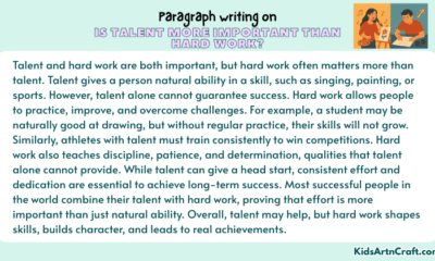 Paragraph on Is Talent More Important Than Hard Work?