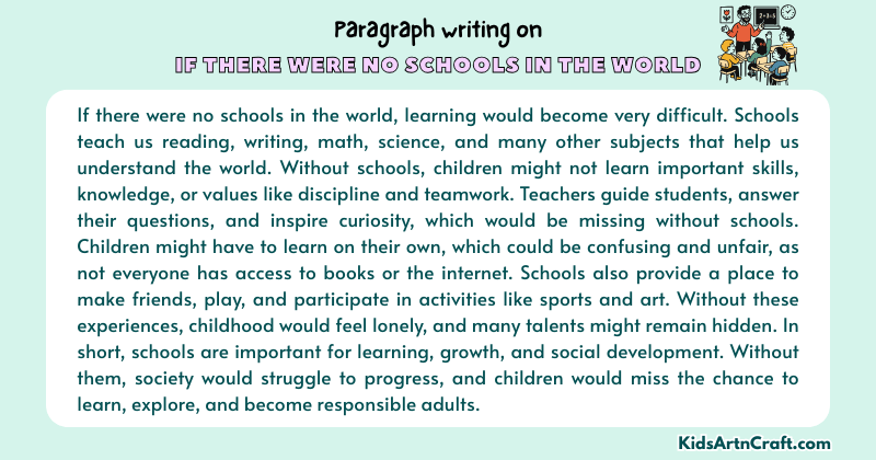 Paragraph on If There Were No Schools in the World