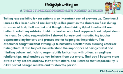 Paragraph on A Time I Took Responsibility For My Actions