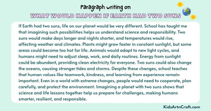 Paragraph on What Would Happen If Earth Had Two Suns