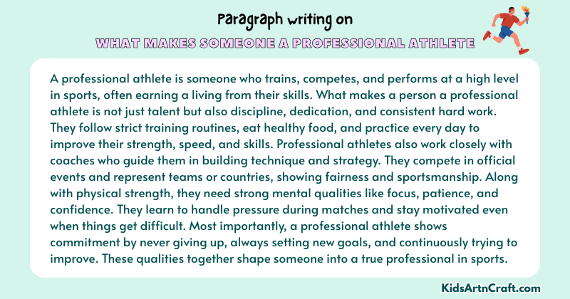 Expository Paragraph on What Makes Someone A Professional Athlete (Explains with Facts)