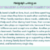 Paragraph on What Makes A Strong Family Bond