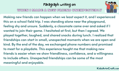 Paragraph on When I Made A New Friend Unexpectedly