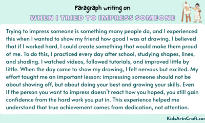 Paragraph on When I Tried To Impress Someone