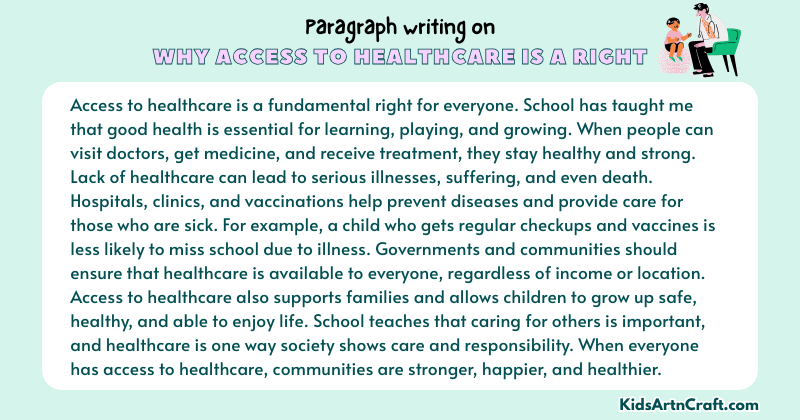 Paragraph on Why Access To Healthcare Is A Right
