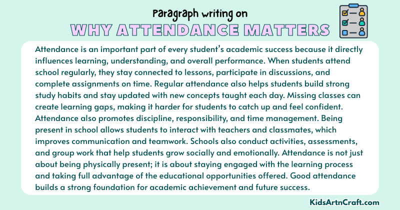 Expository Paragraph on Why Attendance Matters (Explains with Facts)