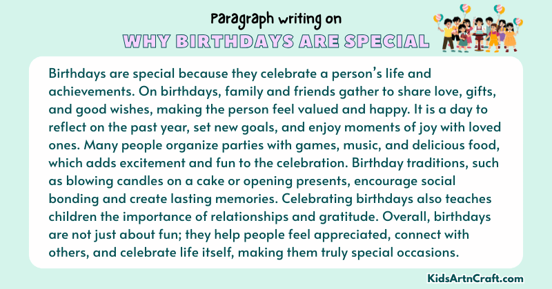 Paragraph on Why Birthdays Are Special