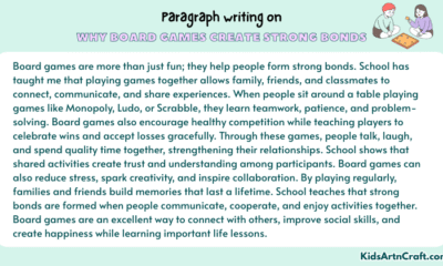 Paragraph on Why Board Games Create Strong Bonds