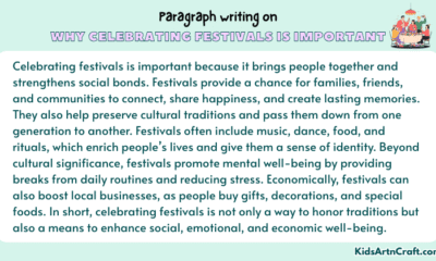 Paragraph on Why Celebrating Festivals is Important