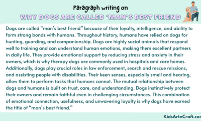 Paragraph on Why dogs are called ‘man’s best friend