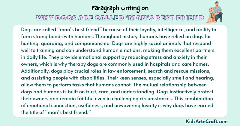 Expository Paragraph on Why dogs are called ‘man’s best friend (Explains with Facts)