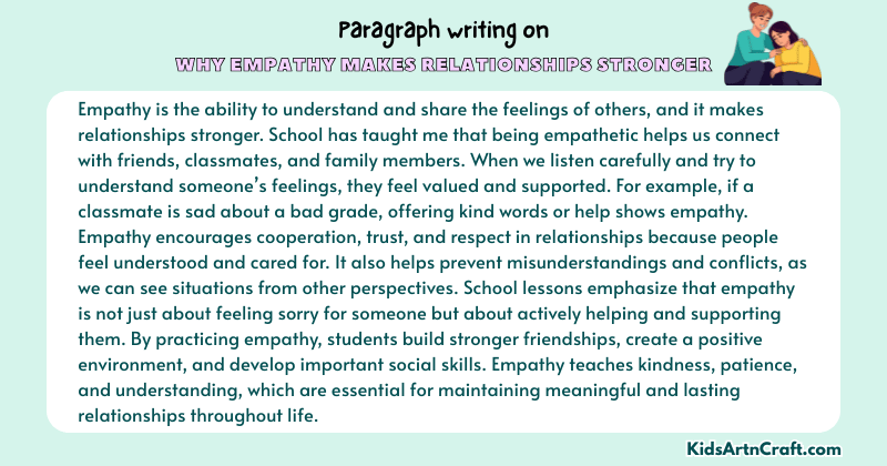 Expository Paragraph on Why Empathy Makes Relationships Stronger (Explains with Facts)