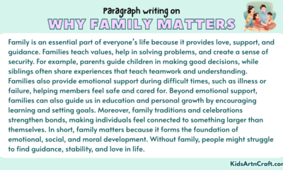 Paragraph on Why Family Matters