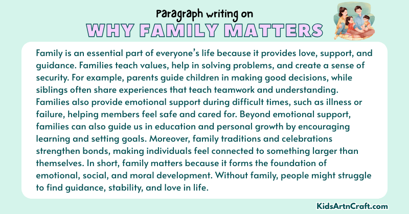 Paragraph on Why Family Matters