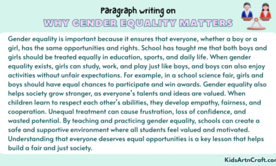 Paragraph on Why Gender Equality Matters