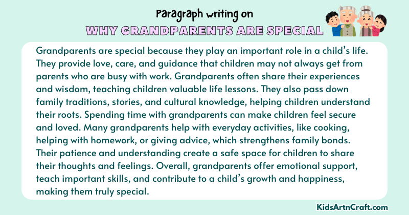 Expository Paragraph on Why Grandparents Are Special (Explains with Facts)