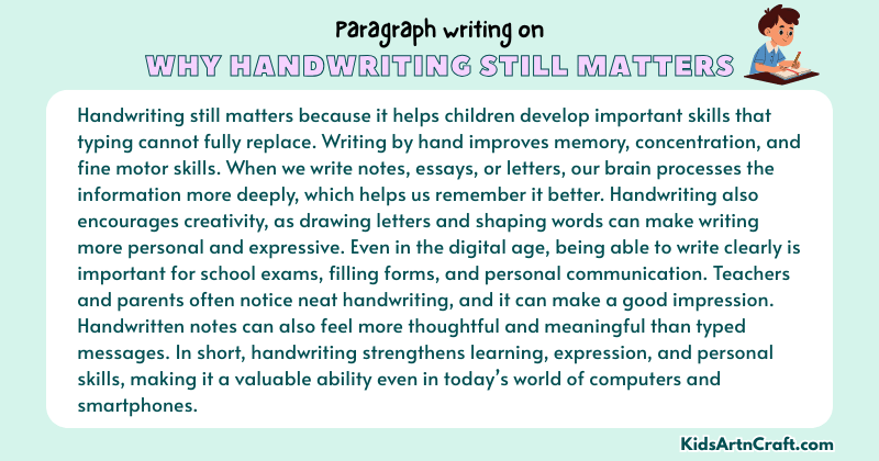 Paragraph on Why Handwriting Still Matters