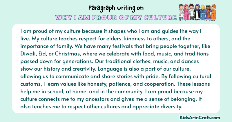Paragraph on Why I Am Proud Of My Culture
