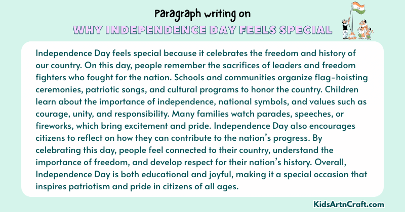 Expository Paragraph on Why Independence Day Feels Special (Explains with Facts)