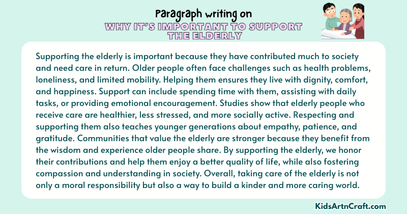 Paragraph on Why It’s Important To Support The Elderly