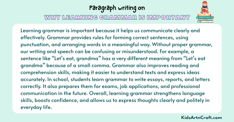 Paragraph on Why Learning Grammar Is Important