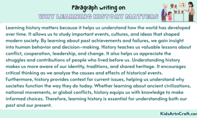 Paragraph on Why Learning History Matters