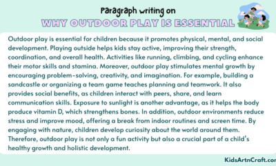 Paragraph on Why Outdoor Play is Essential