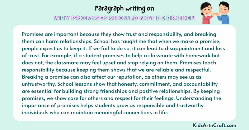 Paragraph on Why Promises Should Not Be Broken