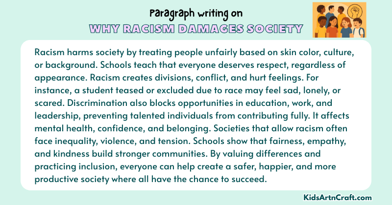 Paragraph on Why Racism Damages Society