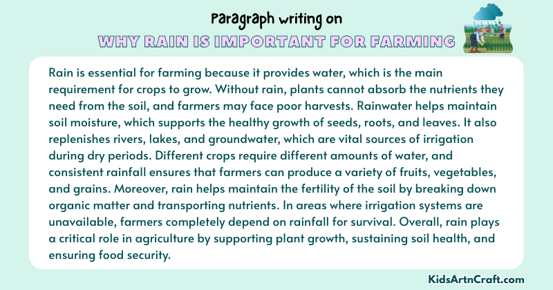 Paragraph on Why Rain Is Important For Farming