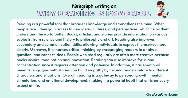 Paragraph on Why Reading is Powerful