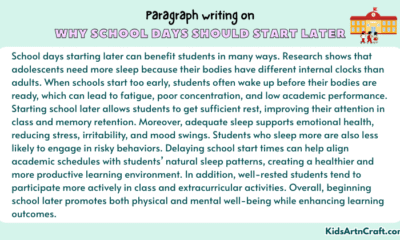 Paragraph on Why School Days Should Start Later