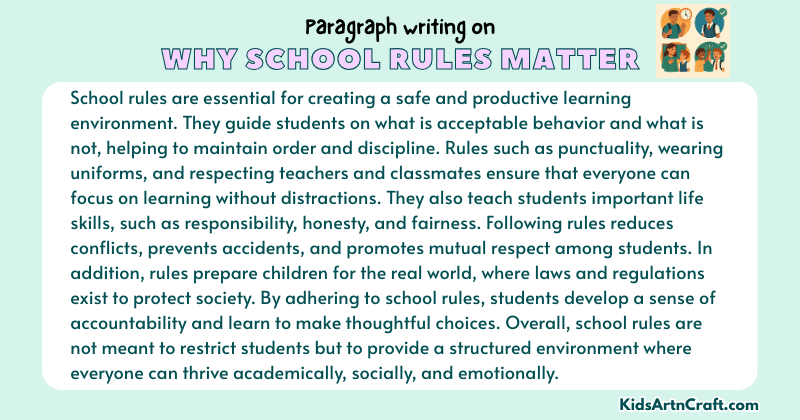 Why School Rules Matter Paragraph Writing with Hamburger Method
