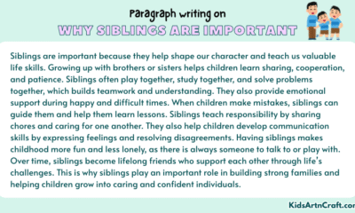 Paragraph on Why Siblings Are Important