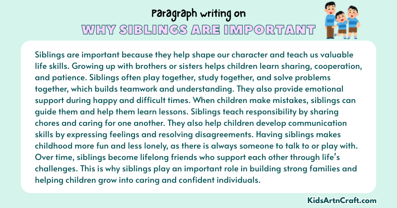 Paragraph on Why Siblings Are Important
