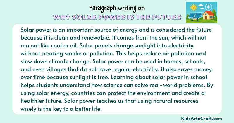 Paragraph on Why Solar Power Is The Future