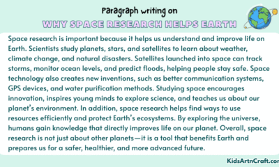 Paragraph on Why Space Research Helps Earth