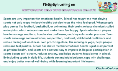Paragraph on Why Sports Help With Emotional Health