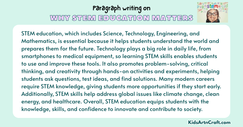Expository Paragraph on the Why STEM Education Matters (Explains with Facts)