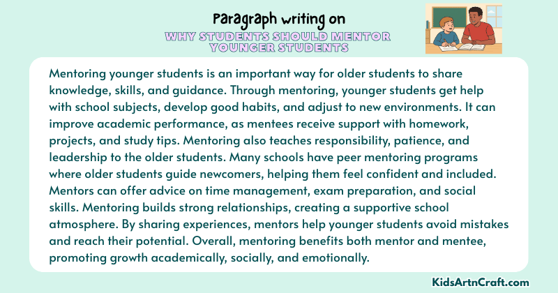 Expository Paragraph on Why Students Should Mentor Younger Students (Explains with Facts)