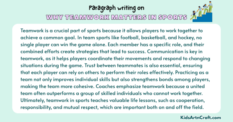 Paragraph on Why Teamwork Matters in Sport - Kids Art & Craft