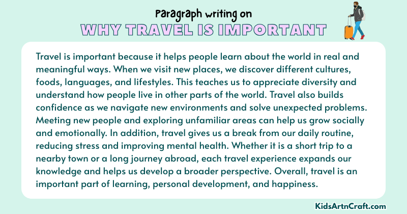Expository Paragraph on Why Travel Is Important (Explains with Facts)