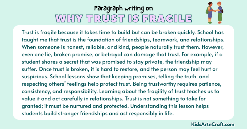 Expository Paragraph on Why Trust Is Fragile (Explains with Facts)