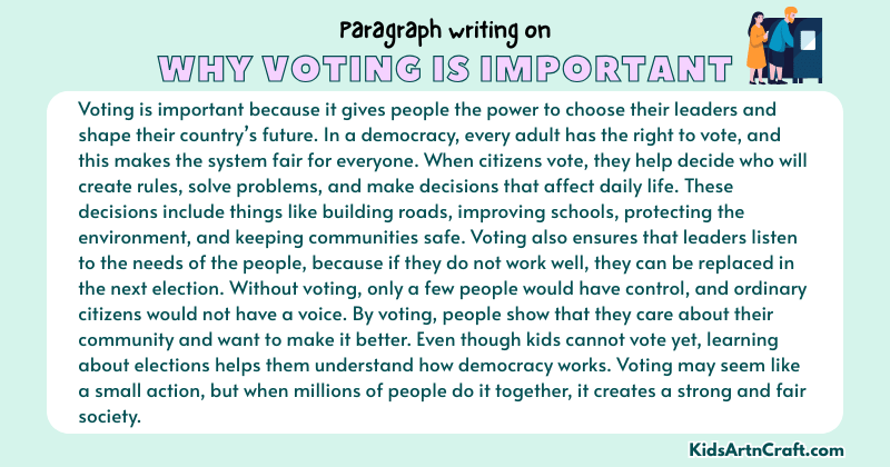 Expository Paragraph on Why Voting Is Important (Explains with Facts)