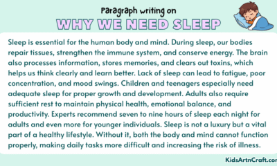 Paragraph on Why We Need Sleep
