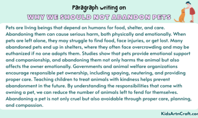 Paragraph on Why We Should Not Abandon Pets