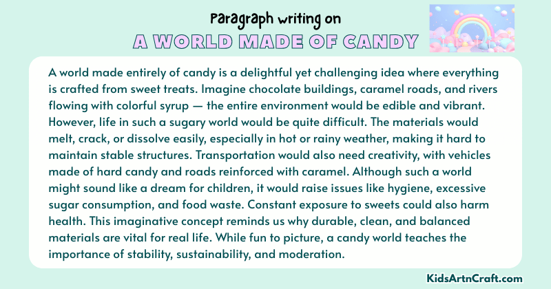 Expository Paragraph on A World Made of Candy (Explains with Facts)