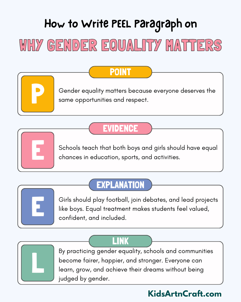 Why Gender Equality Matters Paragraph Writing with PEEL Method