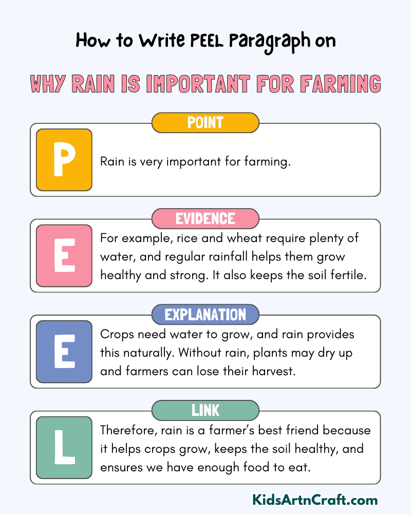 Why Rain Is Important For Farming Paragraph Writing with PEEL Method