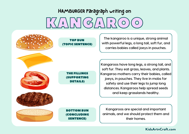 Kangaroo Paragraph Writing with Hamburger Method